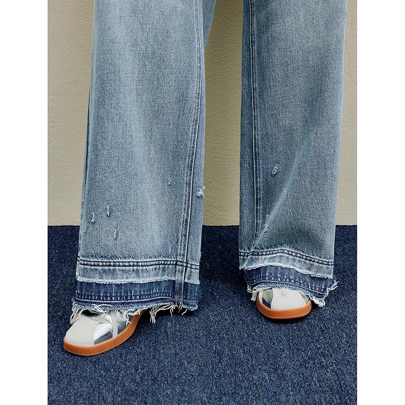 

Inman Women s Retro Frayed Wide-Leg Jeans 26