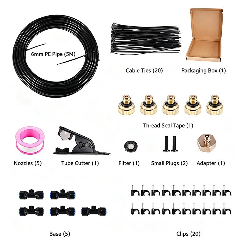Low-pressure Atomization Irrigation System Combination Garden Watering Fog Cooling Heat Relief Essential CT0016 Home