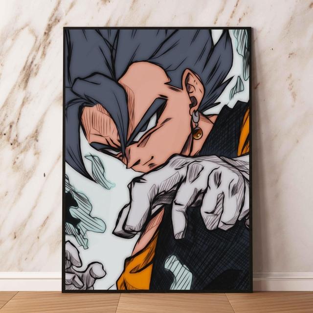 Printed dragon ball carot, decorative cartoon character picture, suspension module, children's print on canvas