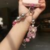 Phone Strap Dense Diamond Bow Beaded Bracelet Hanging Rope Flash Diamond Handheld Wrist Ornament Clip Style Phone Case