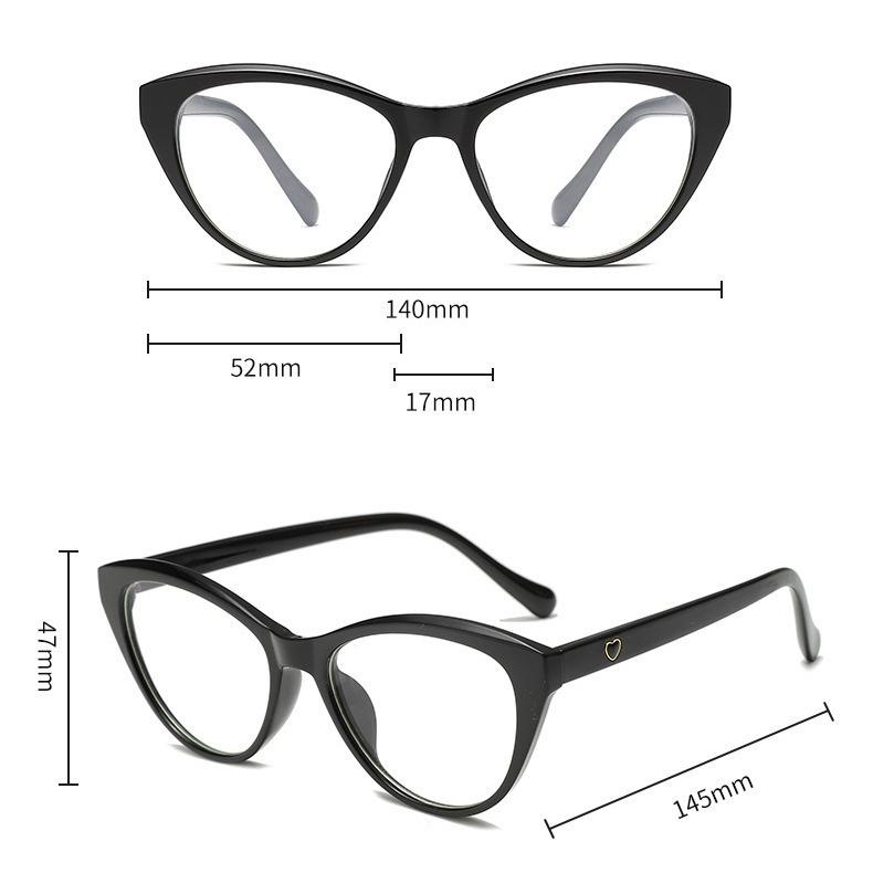 Personalized Small Frame Cat Eye Optical Mirror Men'S Trend Anti-Blue Flat Mirror Women'S Glasses