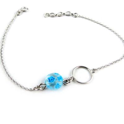 [K9572] - Blue 'Choreography' Silver Bracelet
