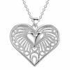 Silver-Plated Heart-Shaped Photo Frame Necklace with European and American Design