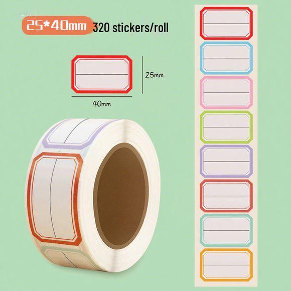 800 Waterproof Color Labels: Hand-writable, Easy-Tear Stickers for Warehouse and Price Marking Classification.
