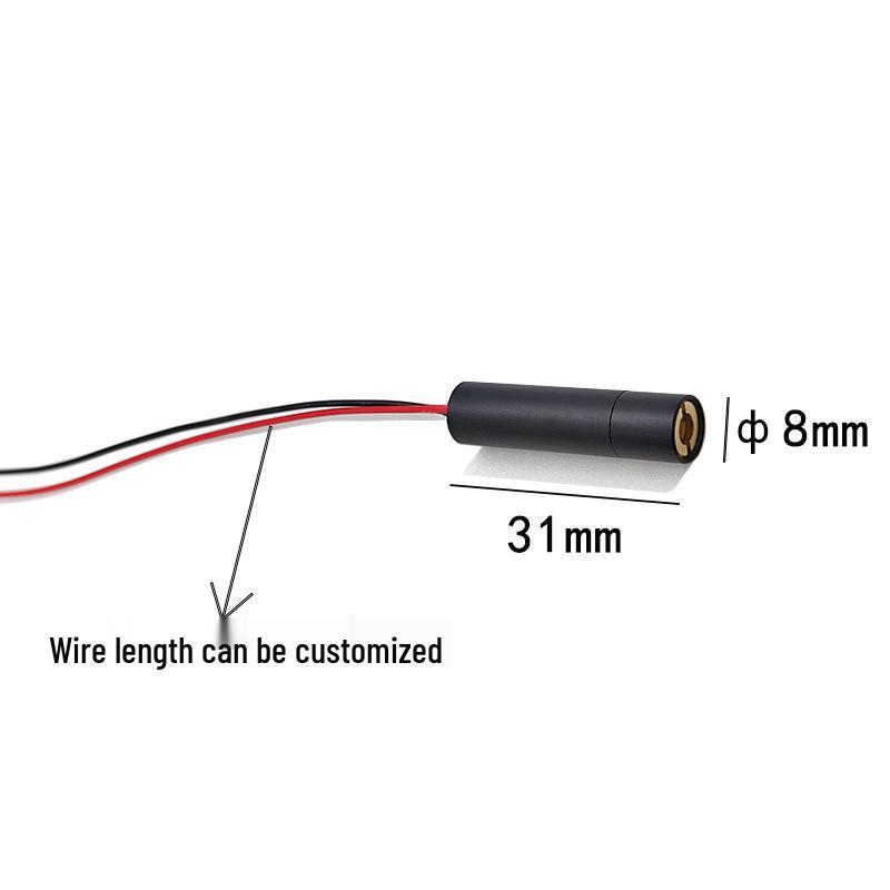 8x31mm 405nm 5mW Internal Focus Blue-Violet Laser Module with Dot Pattern.