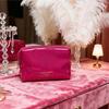 Yves Saint Laurent Adorable Magenta Makeup Bag - Cute Travel Cosmetic Pouch, Perfect Gift for Girlfriend & Teens.