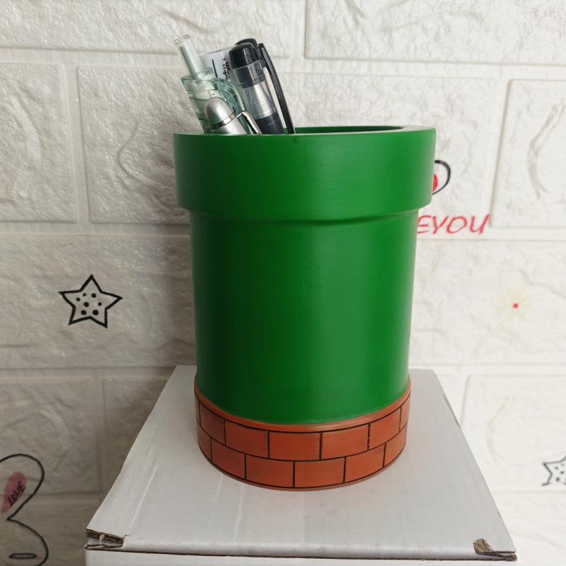 Round Resin Pen Holder - Cute Student Desk Organizer