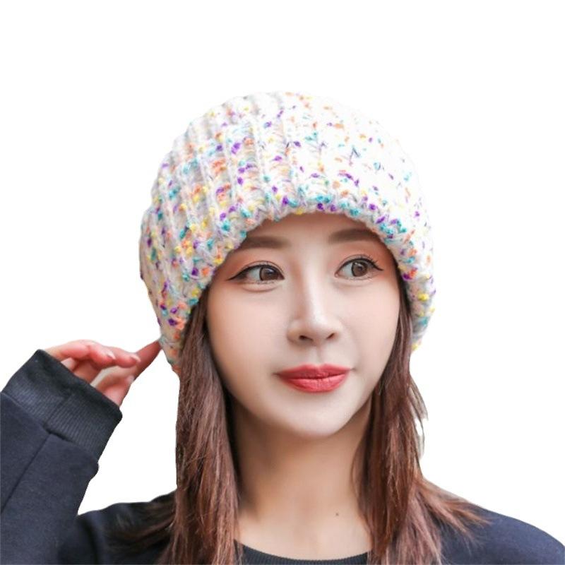 Winter Wool Hat Women's Autumn and Winter Versatile Trendy Hat Sweet Thickened Pullover Hat Men's Warm Ear Protection Knitted Hat