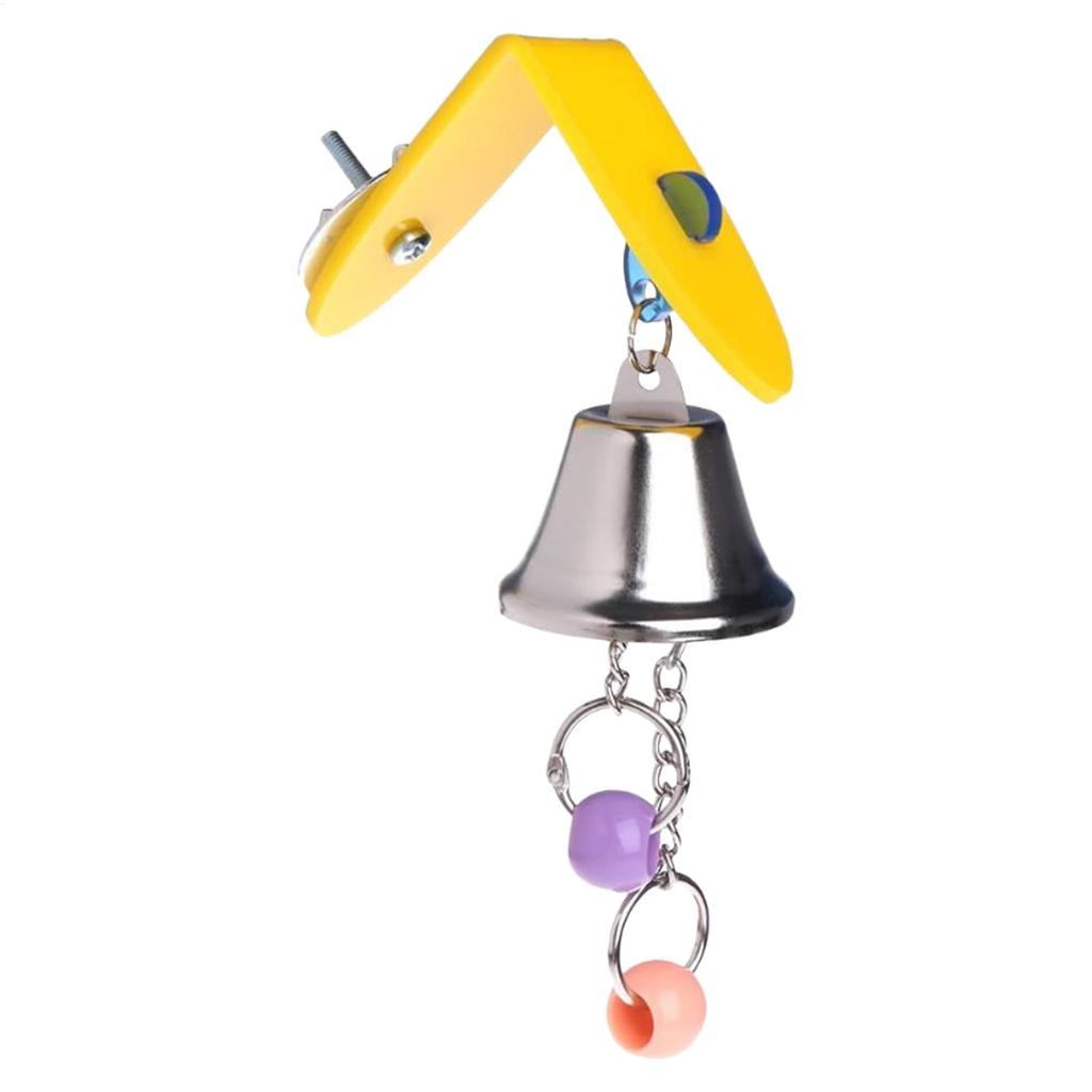 1PC Parrot Bell Toys Birds Chewing Hanging Swing Cage Toy Bite Accessories Parakeet Beads Cockatiel Play Pet Bird Supplies