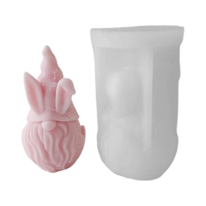 Faceless Dwarf Shape Silicone Molds DIY Crafts Plaster Mold Handmade Scented Candle Soap Table Ornament Mould Non-stick