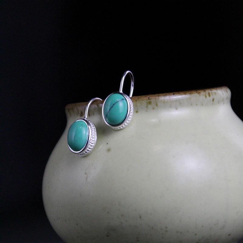 High End Earrings, Retro, Personalized, Trendy Small Earrings, Mongolian, Tibetan, Xinjiang Specialty Earrings