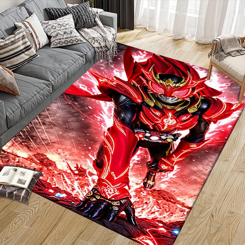 Kamen Rider Classic Theme Poster Square Area Rug, Non-Slip Floor Mat for Home Office, Perfect Gift for Fans.chl