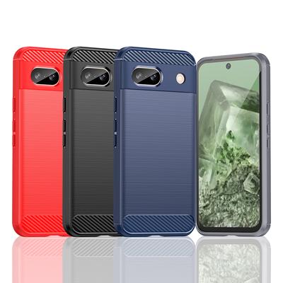 For Cover Google Pixel 8A Case For Google Pixel 8A Bumper Silicone Carbon Fiber Case For Google Pixel 8A 7A 6A 8 7 6 Pro Cover