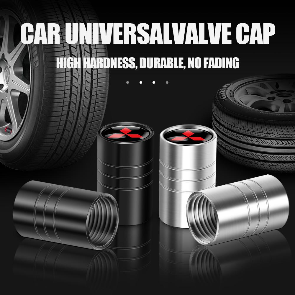 4Pcs Metal Car Wheel Tire Valve Caps Stem Case Cover Accessories For Mitsubishi 9 Ralliart X EX ASX Colt Outlander Pajero Lancer