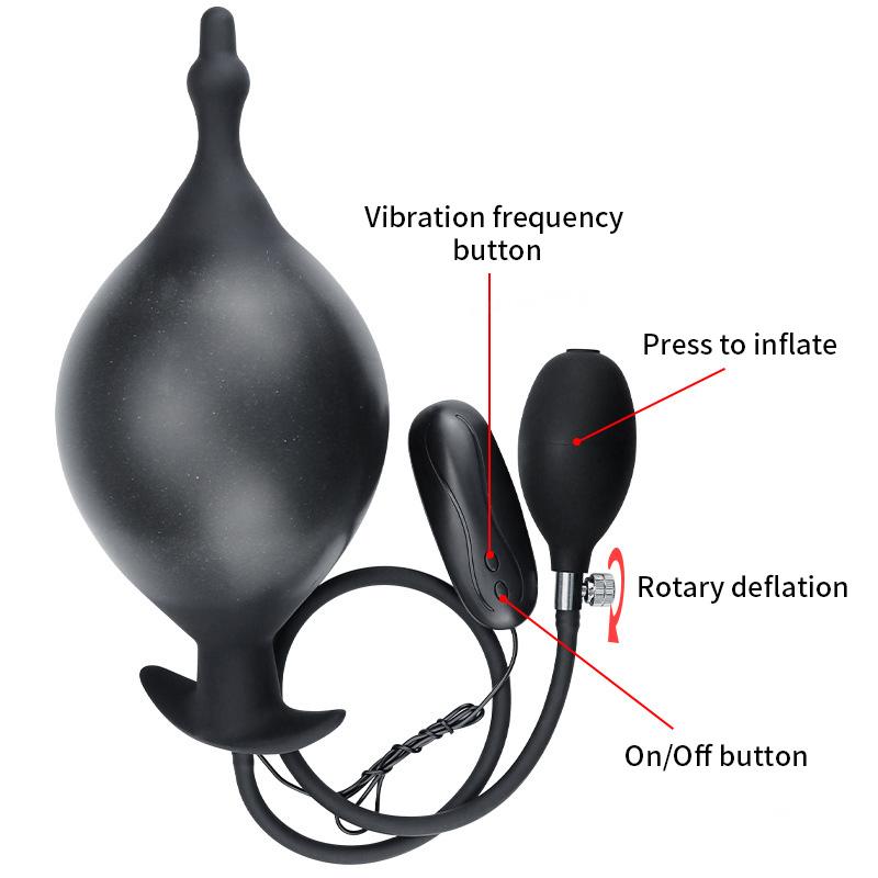 Riesiger Vibrator Aufblasbarer Analplug Dildo Pumpe Po Anus Dehner Großer Erweiterbarer Buttplug Anal Balls SM Sexspielzeug Für Frauen Männer Gay