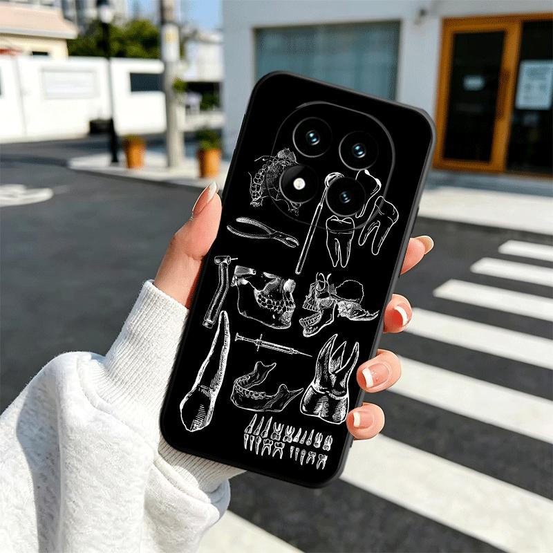 

Tooth Dentist Pattern Soft Phone Case for Xiaomi Redmi Note 12 13 14 15 Pro Plus 11 12S 11S 11T 10 4G Black Cover Back Shell Redmi Note12ProPlus