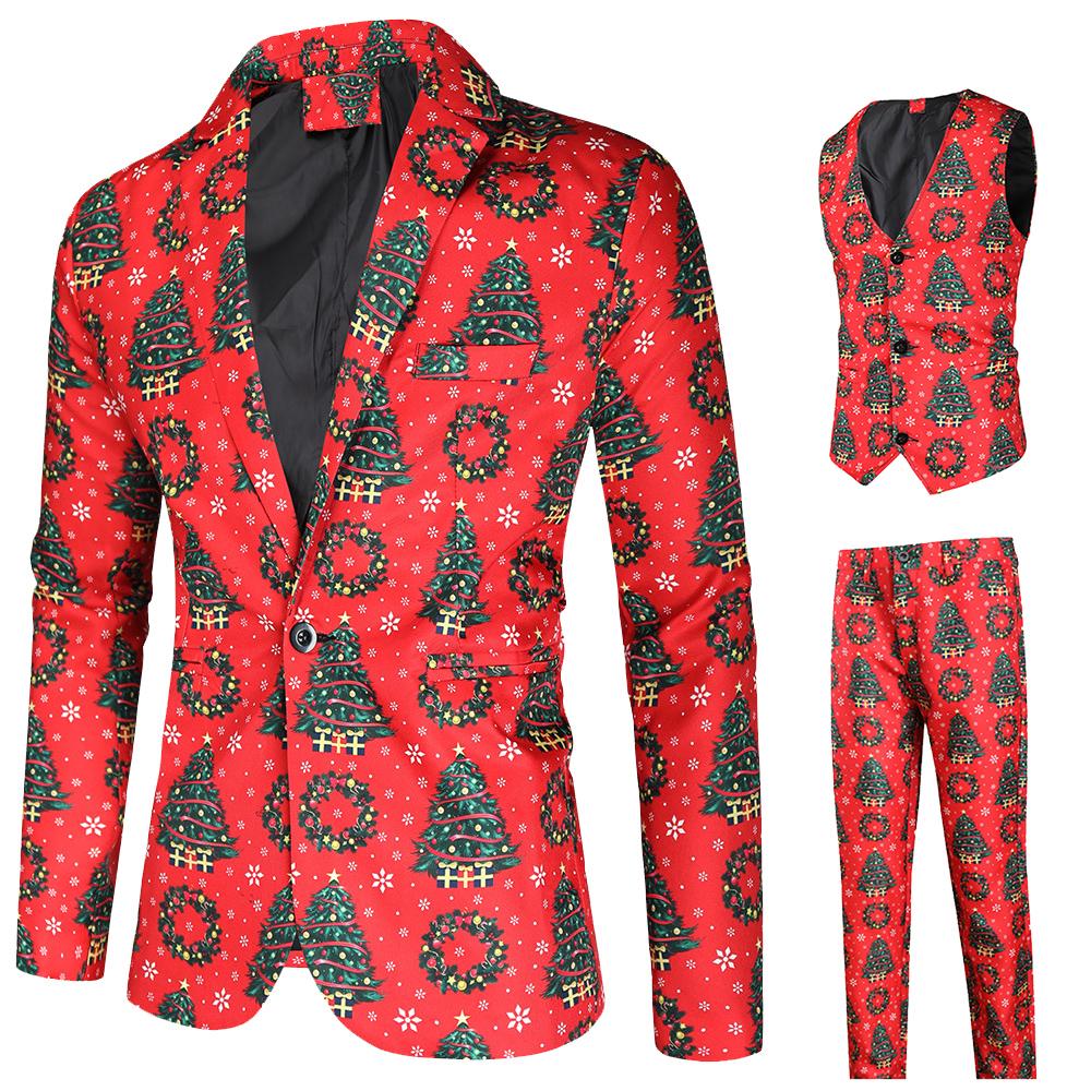 Men Adult Christmas Costumes Suit Funny Bachelor Party Suit Jacket Xmas