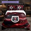 Austria Football Pattern 3 Pieces Bedding Set Soft Microfiber Duvet Cover with Pillow Cases for Bedroom