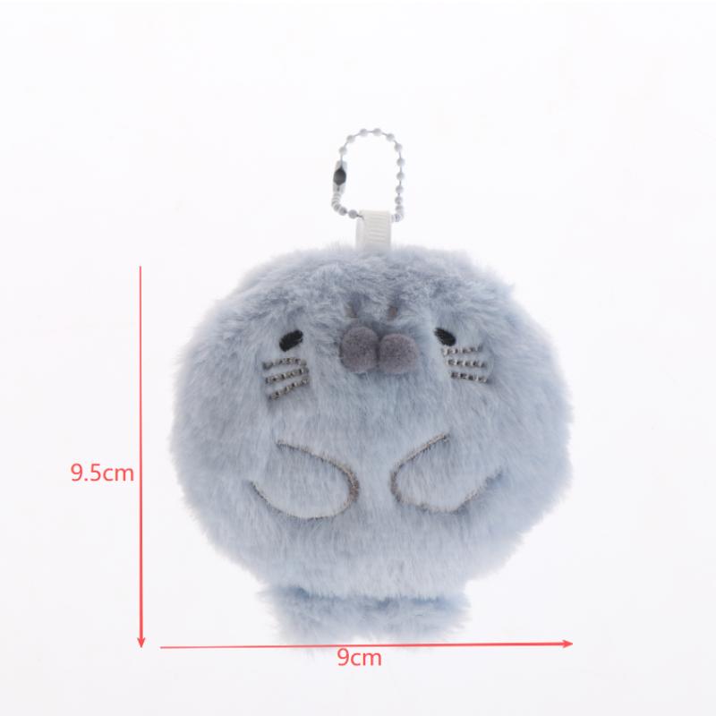 Cartoon Cute Chubby Seal Doll Pendant Plush Keychain Cute Backpack Hanging Decoration Accessories Gift