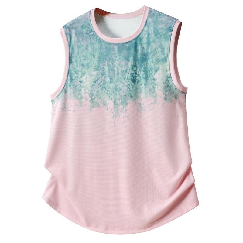Men's Plus Size Tie-Dye Gradient 2-Piece Set, Waffle Knit Tank Top & Shorts (5XL-11XL)