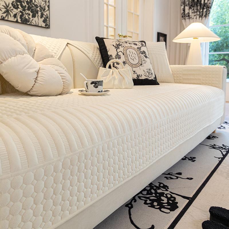 Polštář na pohovku Zimní plyš Neklouzavý Jednoduchý Moderní luxusní polštář Potah na pohovku Tkanina zesílená Zimní polštář