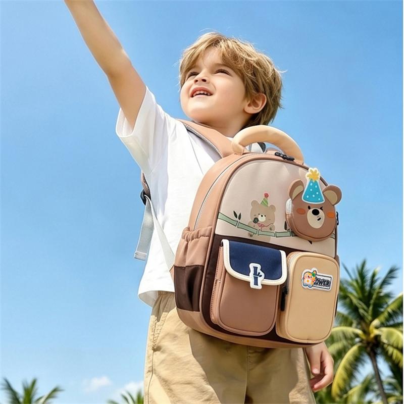 Bunny Bear Backpack Kindergarten Children's Schoolbag Boys And Girls Lightweight Backpack