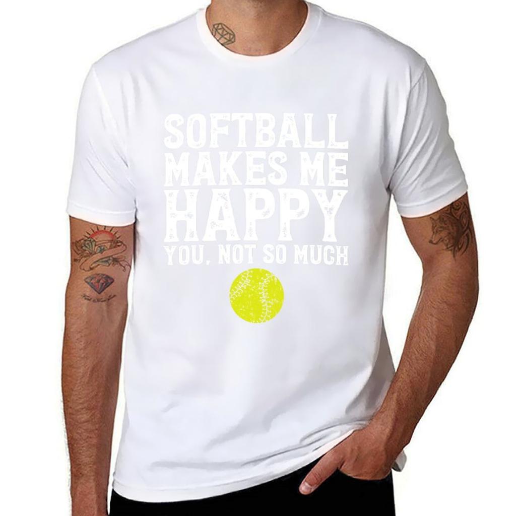 Softball makes me happy you not so much  Softball fan TShirt Lightweight Running TShirt