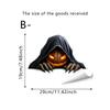 Halloween 3D Wall Breaking Mummy Witch Wall Sticker Self Adhesive Horror Decor