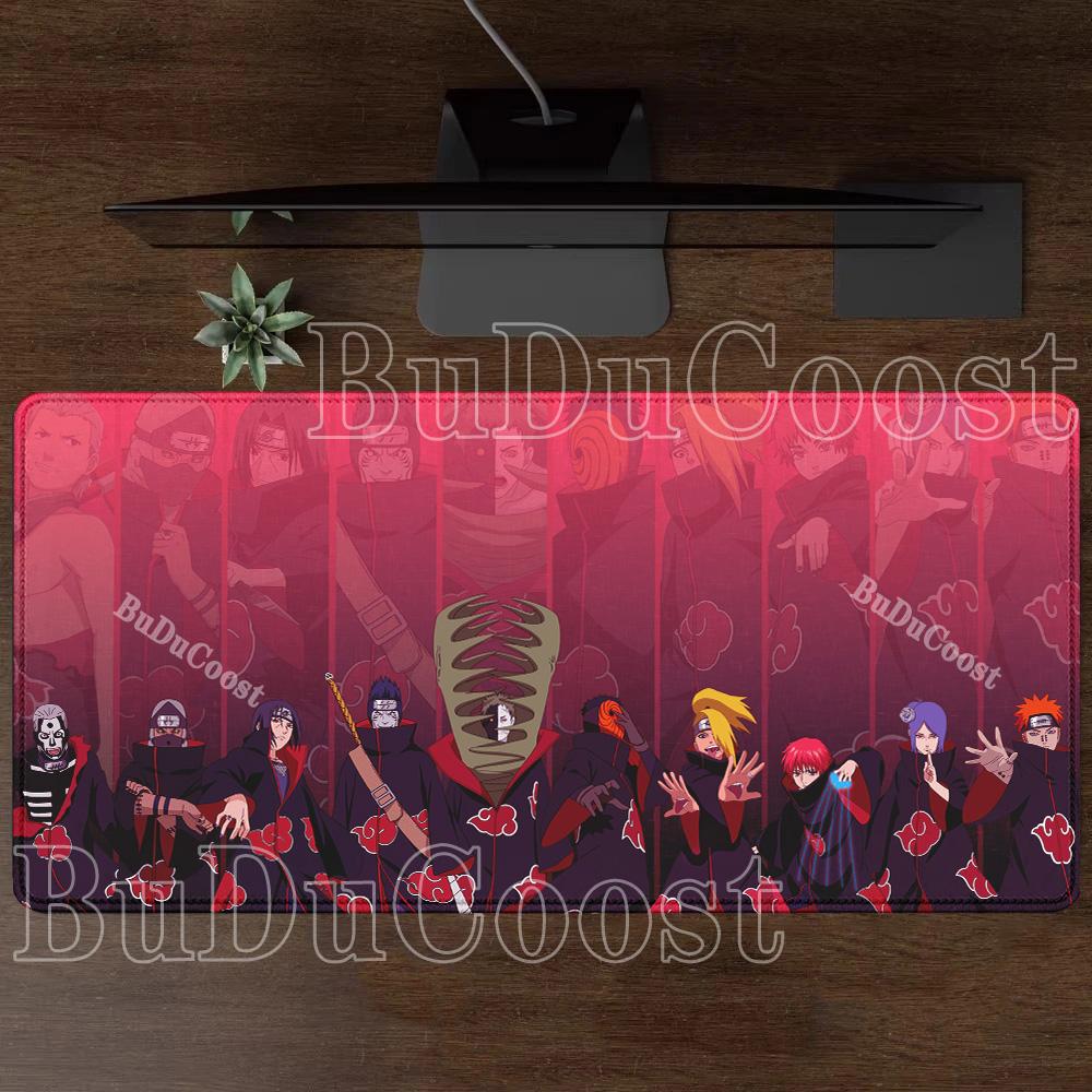 HD Printing Aakatsuki Naruto Mouse Pad Gaming Office Accessories Computer Keyboard Anime Non-slip Desk Mat Overlock XXL Mousepad