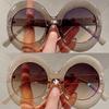 1/6pcs Fashion Large Square Sunglasses Women Designer Cateye Sun Glasses  Vintage Female Color Frame Eyeglasses UV400 Oculos