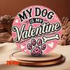 Vintage Metal Poster Round My Dog Is My Lover For Home Wall