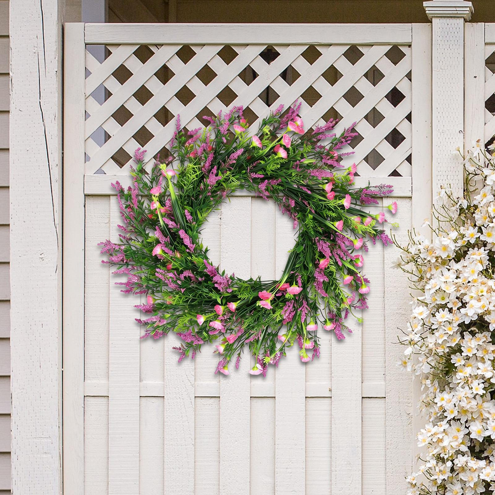 

50cm (20 Inch) Artificial Wreath for Door, Porch, Cafe, Parties, Apartment, Birthday розовый