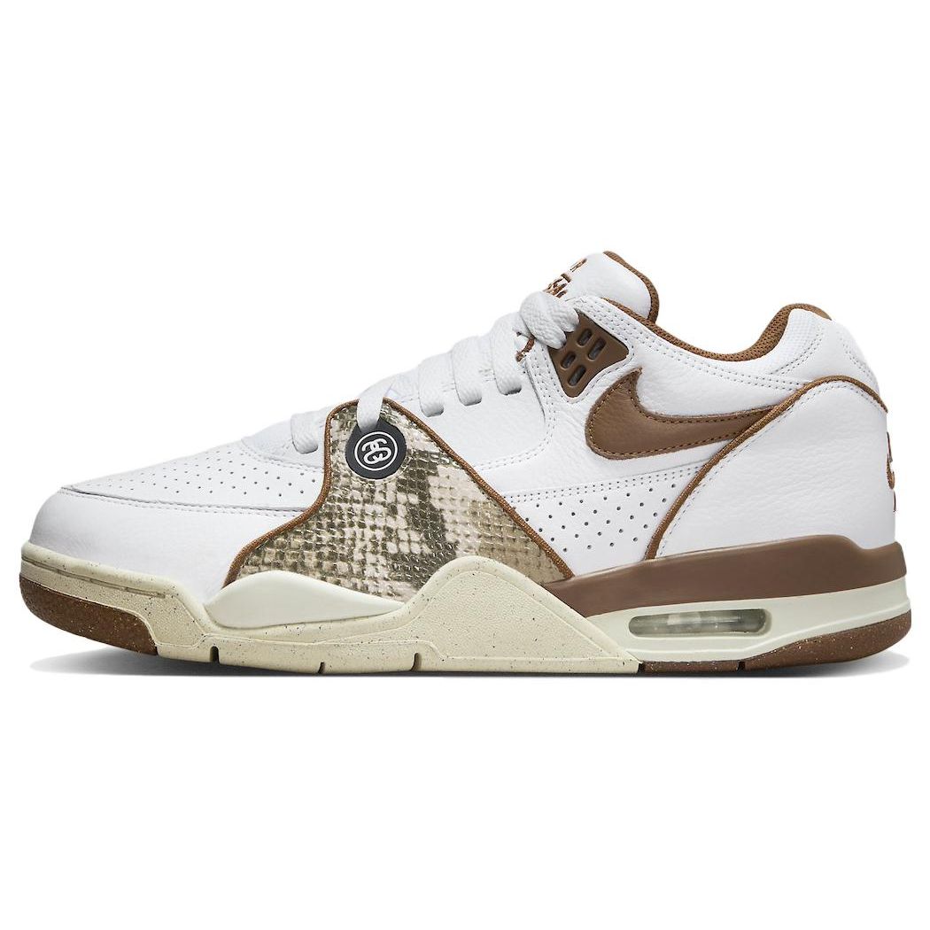 Мужские кроссовки Stussy x Nike Air Flight 89 Low SP Pecan, унисекс, белые, Fossil FD6475-100 38
