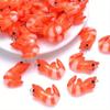 10Pcs Charms Simulation Shrimp 20x30mm Resin Pendant for Earring Bracelet Necklace Keychain DIY Jewelry Making Accessories.