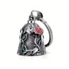3D Design Motorcycle Guardian Bell Rose Design Evil Spirit Trap Bell Riding Bell Pendant  Men Gifts