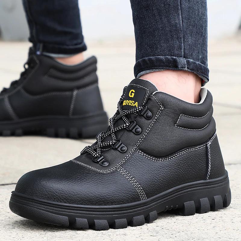 

S3 Safety Shoes Men Anti-smashing, Anti-piercing, Non-slip, Anti-static, Waterproof Work Boots Steel Toe Shoes Indestructible 36