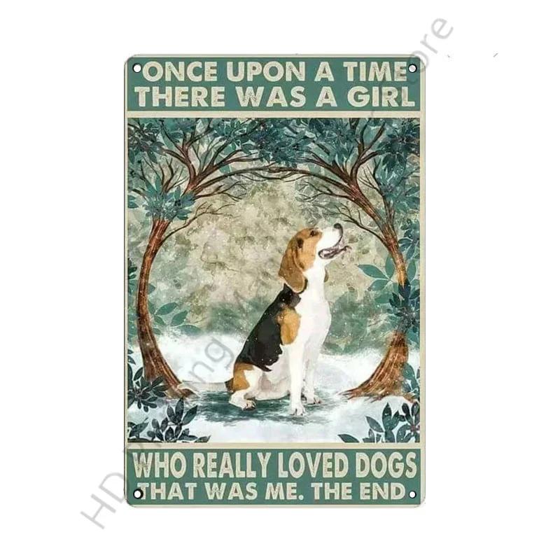 Dachshund Metal Tin Sign Tissue Dog Retro Vintage Bar Decor Wall Poster Golden Retriever Husky Plaque Home Decoration Style