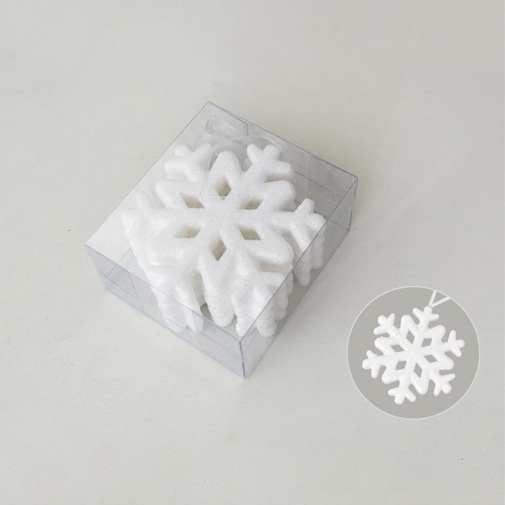 Flocking Christmas Tree Pendant Polar Bear Snowflake Hanging Pendant  Home Decoration