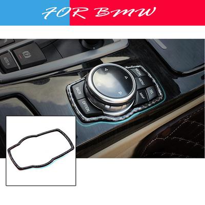 1SET 3D Glanzende Koolstofvezel Stickers Voor BMW F30 F35 3 Serie 320i 328i GT Multimedia Knoppen Frame