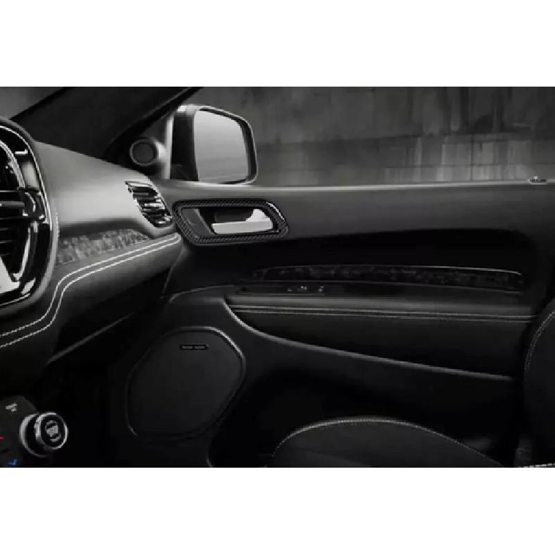 Carbon Fiber Interior Door Handle Bowl Trim Frame Sticker For Dodge Durango 22+