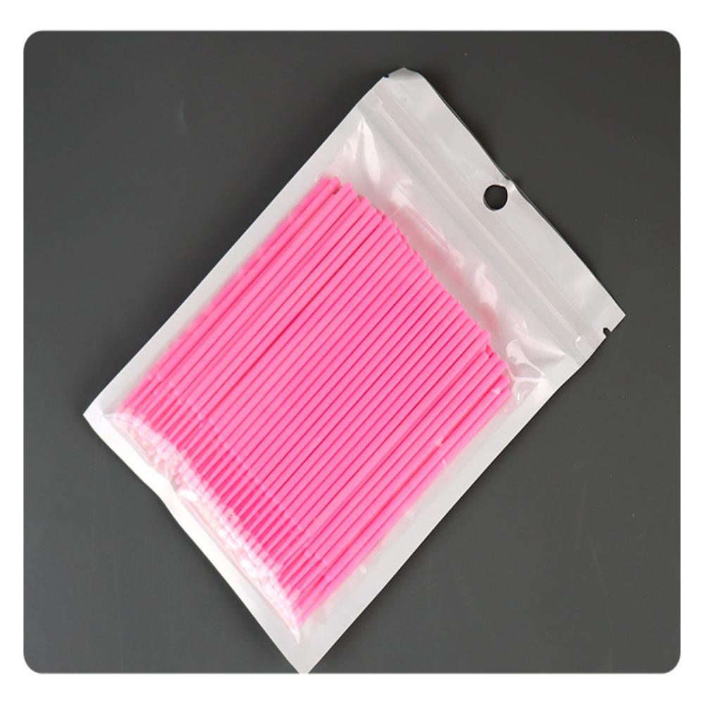 100PCS Disposable Eyelash Cleaning Brush Lip Brushes Micro Cotton Swab Eyelash Extension Individual Lash Removing Makeup Tool