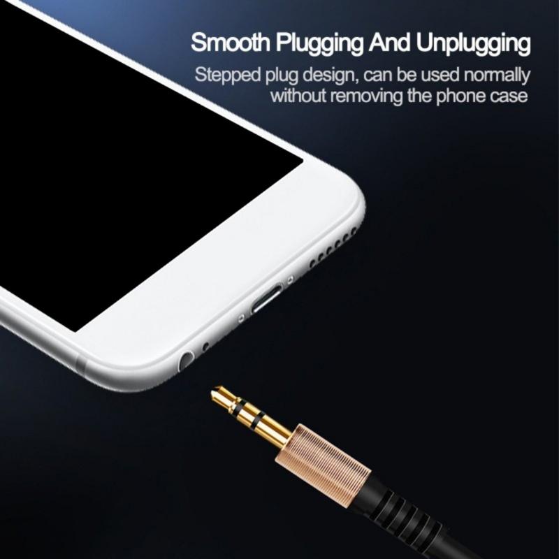 3.5mm Elbow Spring Expansion Sound Adapter 3.5mm To 3.5mm Male Plug Sound Cable Flexible Spring Cable AUXs Line