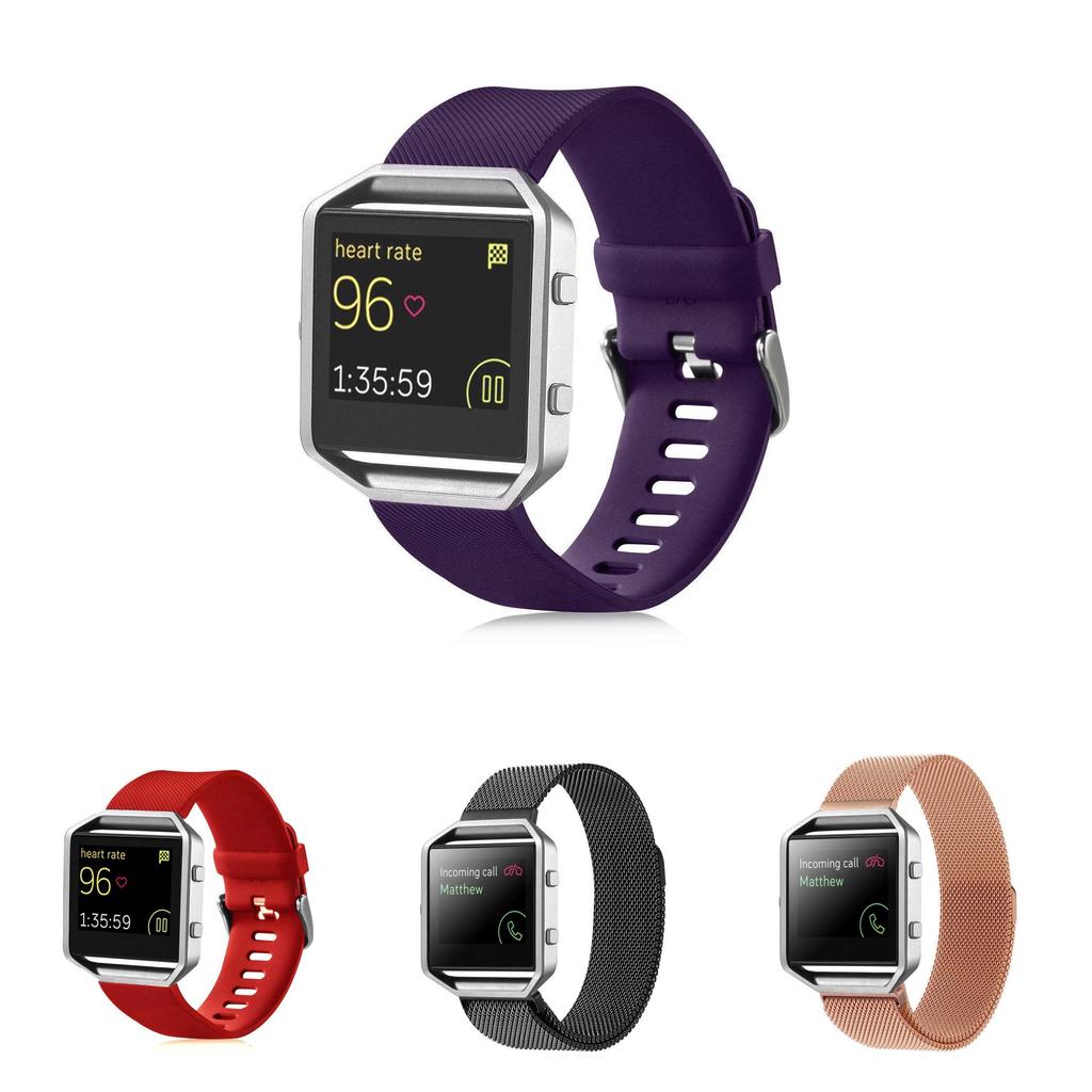 For Fitbit Blaze Silicone Watch Band With Stainless Steel Buckle For Fitness Tracking And Daily Wear