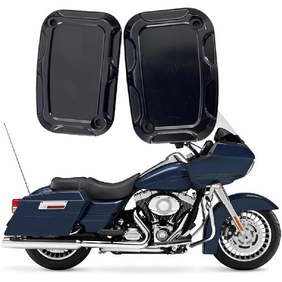 Front Rear Brake Reservoir Master Cylinder Cover, Motorcycle Brake Master Clutch Cylinder Covers, 2008-2017 Compatible with Harley FLH FLHX FLHX Road