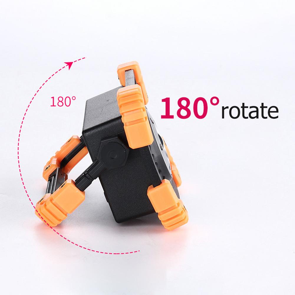 Battery Lamp COB Camping Lamp with 18650 Battery Plastic Portable Flashlight with USB Charging Dimmable Outdoor Camping Light
