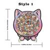 135-piece Morandi-colored Cat-shaped Puzzle Macaron Color with Cat Silhouette Frame Cut Cat Pieces Cat Puzzle Ornaments