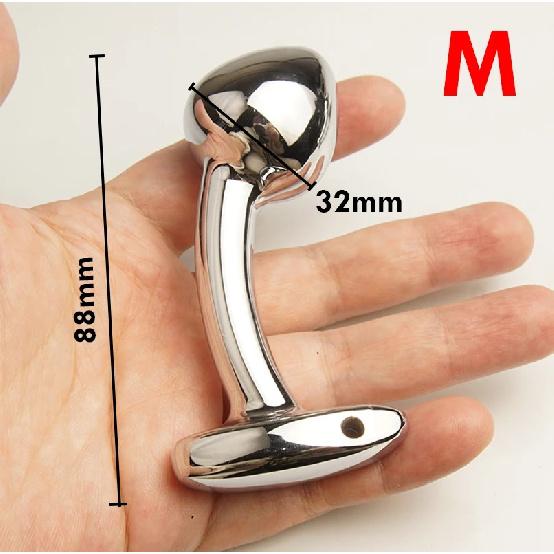 Metal Curved But Anal Plug Dildo Sex Toys,Anus Ass Butt Trainer,Analplug Buttplug Butplug,G-spot Prostate Massage
