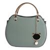 Woman Fashion Shell Handle Bag with Adjustable Straps PU Leather Shoulder Bag Adorable Cat Pendant Decorations Green PU