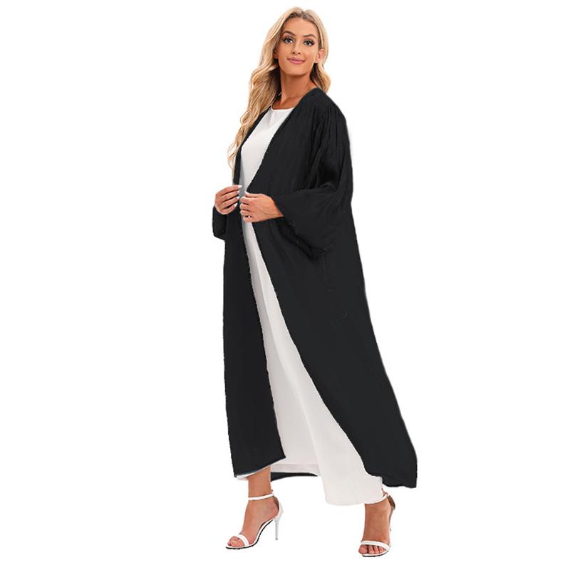 Open Cardigan Maxi Dress Abaya Muslim Women Kaftan Jilbab Arab Robe Party