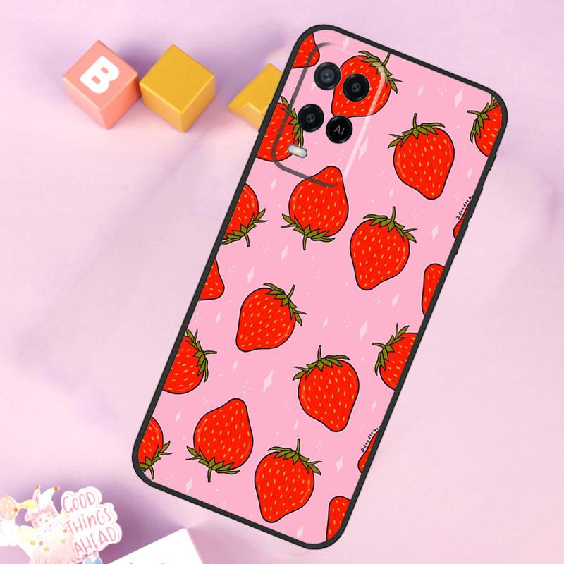 Strawberry Case For Oppo A98 A78 A18 A38 A58 A74 A94 A54 A15 A17 A57 A6 A5 Pro A16 A76 A96 A40 A60 A80